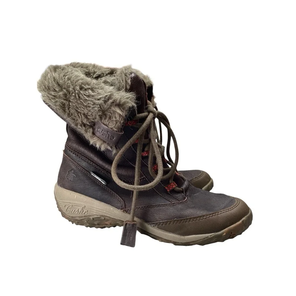 Cushe Brand Women's Winter Boot with Brown Leather & Faux Fur Liner‎ Sz 6